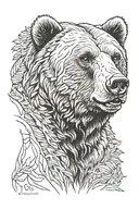 grizzly bear tattoo design idea