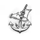 anchor welding stinger torch oxyacetylene tattoo design idea