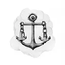 anchor with electrode holder on end of chain wrapped around the anchor tattoo design idea