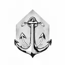 anchor with electrode holder on end of chain wrapped around the anchor tattoo design idea