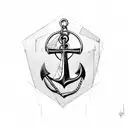 anchor with electrode holder on end of chain wrapped around the anchor tattoo design idea
