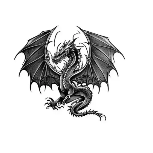 a dragon arm/should placement tattoo design idea