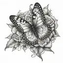 Butterfly tattoo design idea