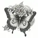 Butterfly tattoo design idea