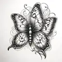 Butterfly tattoo design idea