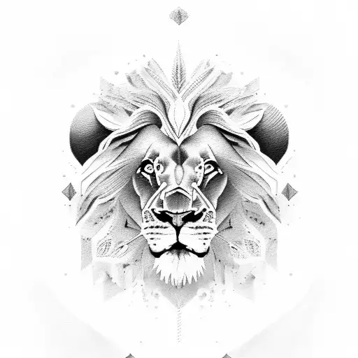 lion female  tattoo design idea