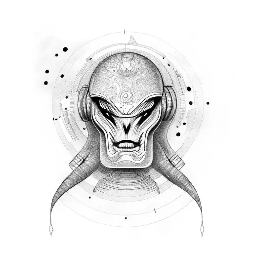 abduction Alien  tattoo design idea