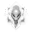 abduction Alien  tattoo design idea