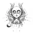 abduction Alien  tattoo design idea