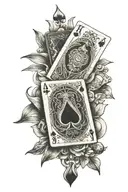 gambling blackjack tattoo design idea