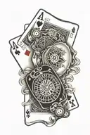 gambling blackjack tattoo design idea