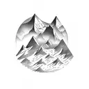 Mountain Scene roman numeral 27 tattoo design idea