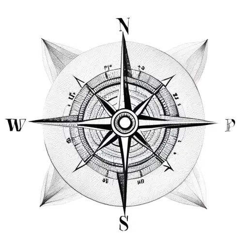 compass with coordinates tattoo design idea