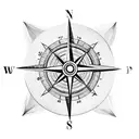 compass with coordinates tattoo design idea