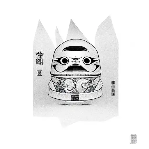 daruma tattoo design idea