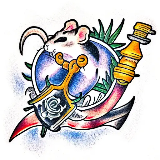 Rat King  tattoo design idea
