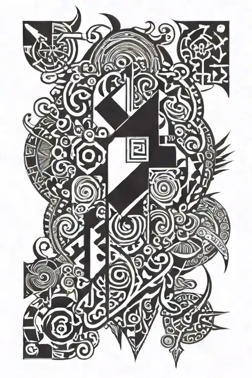 chaos and order tattoo design idea