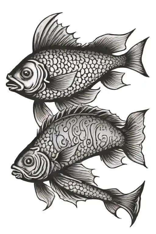 fish with "Matthew 4:19"  written beside it tattoo design idea