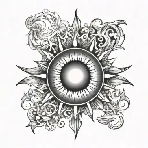 helios sun tattoo design idea