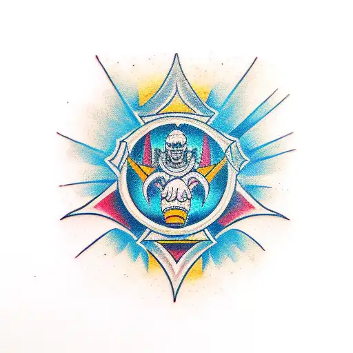 duality horizontal tattoo design idea