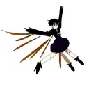 Raven with spread wings tattoo design idea