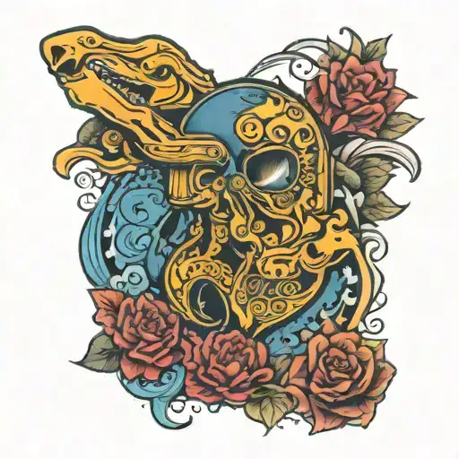 Michigan block M tattoo design idea