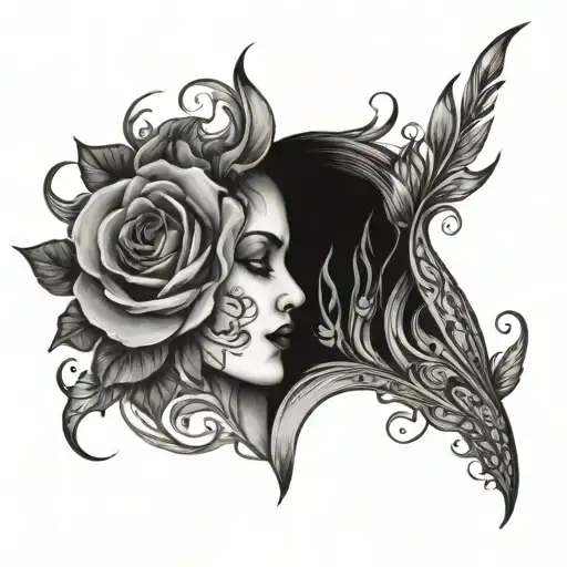 Soulmate tattoo design idea