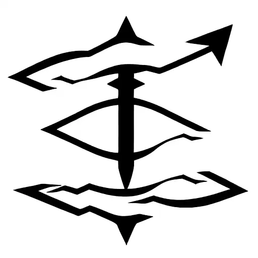 bow and arrow tattoo design idea