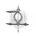 bow and arrow tattoo design idea