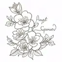 august and september birth flower bouquet tattoo design idea