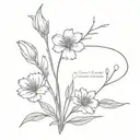 august and september birth flower bouquet tattoo design idea