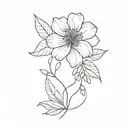 august and september birth flower bouquet tattoo design idea