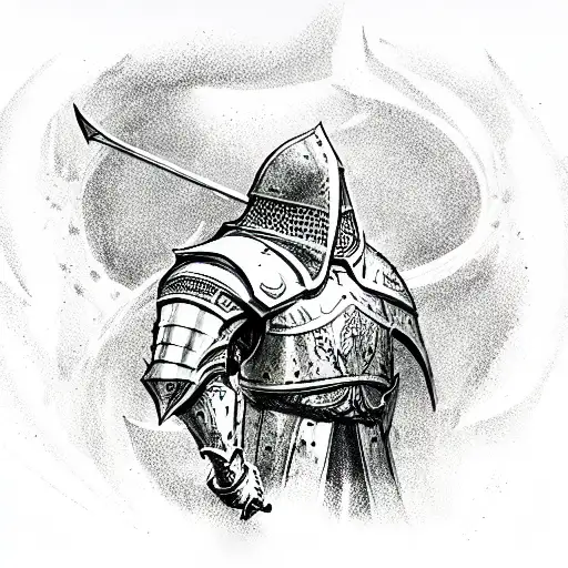 knight tattoo design idea