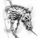 dead knight tattoo design idea