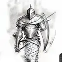 knight tattoo design idea