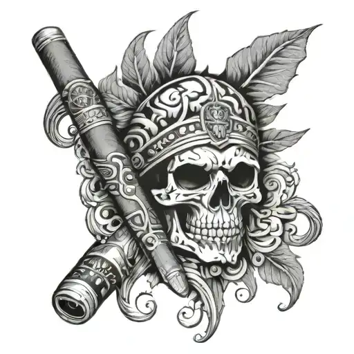 cigar raiders tattoo design idea