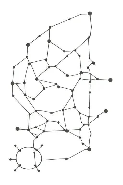 Sagittarius constellation tattoo design idea