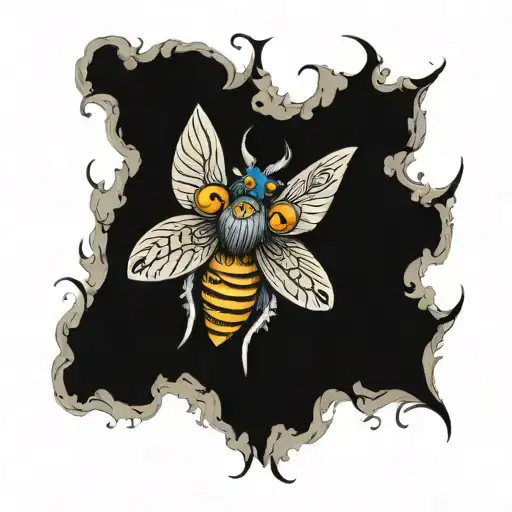 family deaths head moth inside tattoo design idea