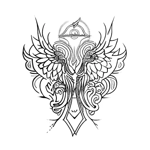 Seraphim Engraved tattoo design idea