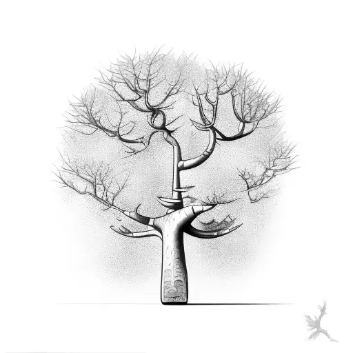baobab tree tattoo design idea