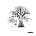 baobab tree tattoo design idea