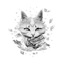 kids with money tattoo design idea