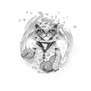 kids with money tattoo design idea