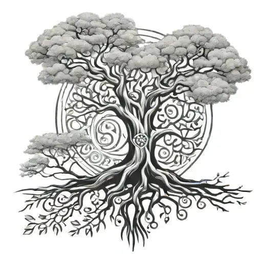 kabbalah tree of life tattoo design idea