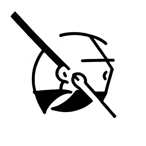 man with cue tattoo design idea
