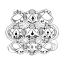7 of diamonds twice tattoo design idea