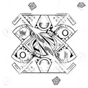 7 of diamonds twice tattoo design idea