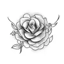 jasmin flower in heart tattoo design idea