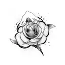 jasmin flower in heart tattoo design idea