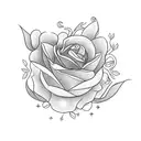 jasmin flower in heart tattoo design idea